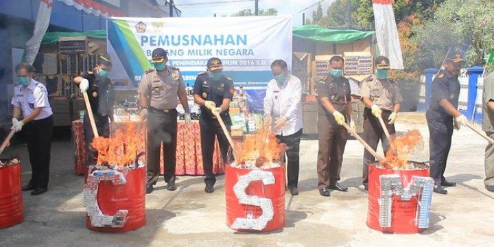 Rokok Ilegal Senilai Rp2,25 Miliar di Kaltim Dimusnahkan