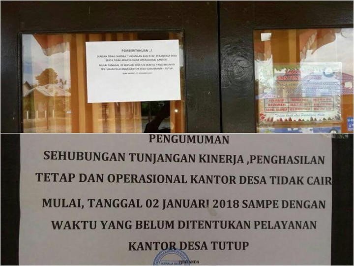 ADD Kutim Macet, Sejumlah Desa Pilih Setop Pelayanan
