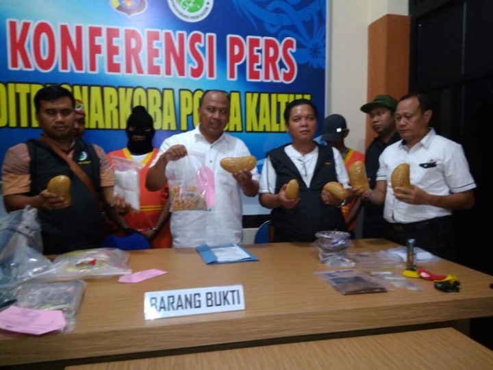 Polda Kaltim Tangkap Pemasok Sabu dari Banjarmasin 