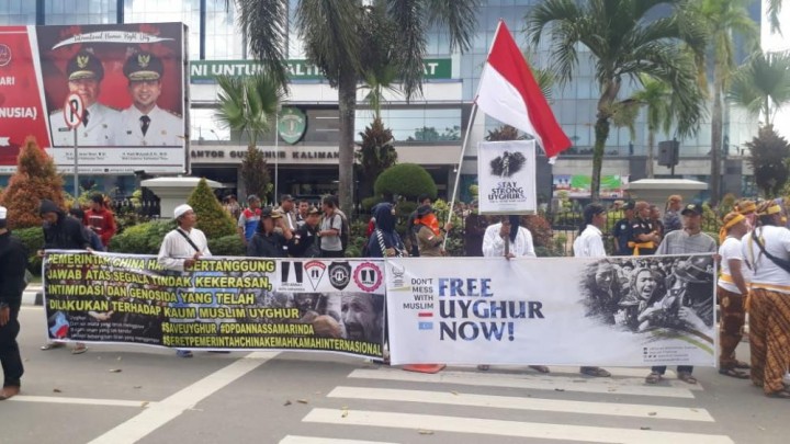 Solidaritas Umat Islam Kaltim, Gelar Aksi Bela Uighur di Depan Kantor Gubernur