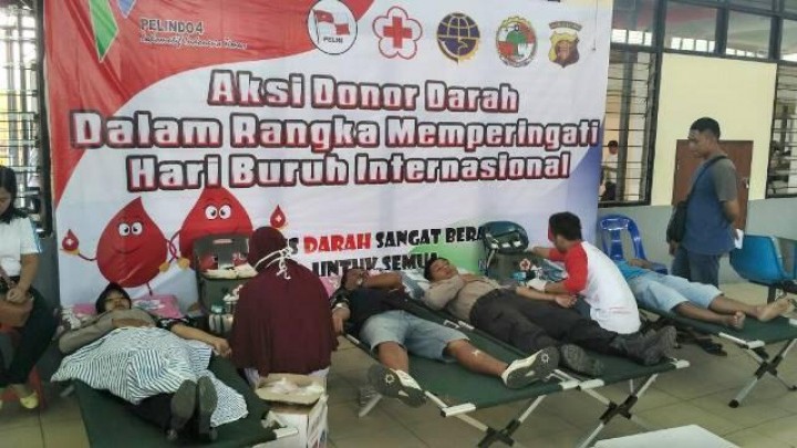 Tanpa Unjuk Rasa, MayDay di Nunukan Gelar Donor Darah