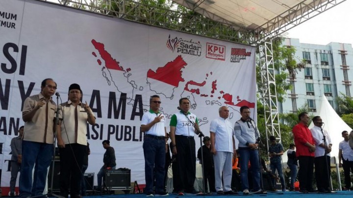 Deklarasi Damai, Para Cagub Saling Sindir 