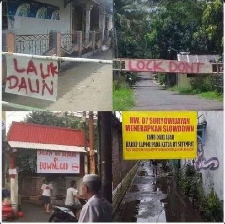 Maaf Kami Sedang Download: Cara Warga Indonesia Lockdown Gang-gang Rumah