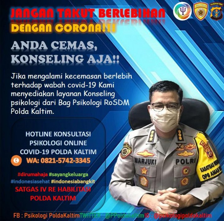 Polda Kaltim Sediakan Layanan Konseling Covid-19
