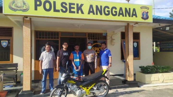 Polsek Anggana Amankan Pelaku Curanmor, Sempat Mengelabui Polisi Dengan Mengecat Motor Curian