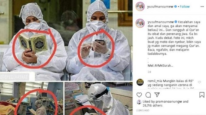 Potret Petugas Medis Baca Alquran, Ustaz Yusuf Mansur: Kesalehan Saya Kalah