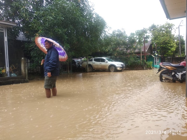Ketinggian Air Naik Sejak Subuh, Banjir di Api-Api Mencapai Setengah Meter