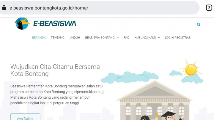 Website Beasiswa Bontang Sudah Bisa Diakses