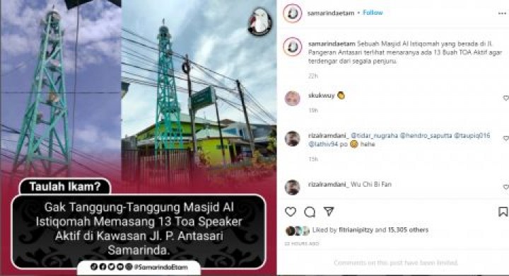 Pembatasan 'Tak Berlaku' di Samarinda, Masjid Pasang 13 Toa Sekaligus
