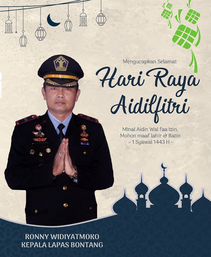 Ucapan Selamat Hari Raya Idul Fitri Kalapas Kelas III Bontang