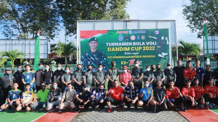 Wawali Buka Turnamen Voli Dandim Cup Bontang