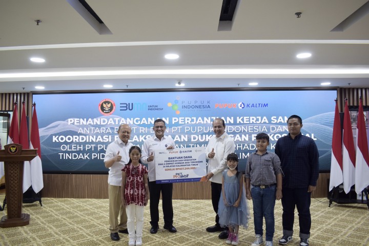 Pupuk Kaltim Bantu Pemulihan Fisik dan Psikis Korban Terorisme lewat Dana Bantuan Pendidikan-Kesehatan