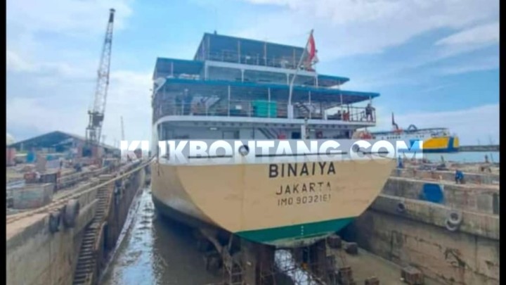Akhirnya Selesai Docking, KM Binaiya Kembali Layani Pelayaran Bontang-Sulsel