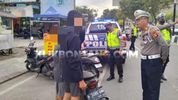 Polantas Bontang Amankan 17 Motor, Mayoritas Pelanggar Anak Bawah Umur