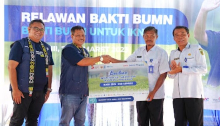 Kolaborasi Bersama Relawan Bakti BUMN, Pupuk Kaltim Dorong Peningkatan Kualitas Pendidikan di IKN Nusantara