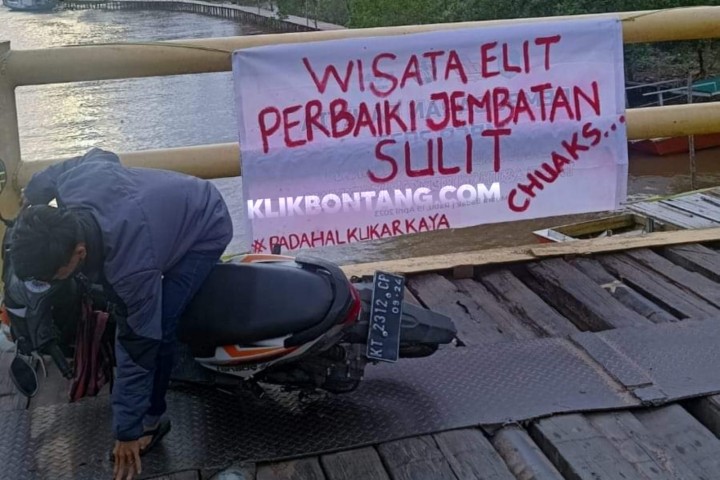 Setelah Viral, Pemkab Kukar Anggarkan Perbaikan Jembatan Sambera Rp 13 Miliar