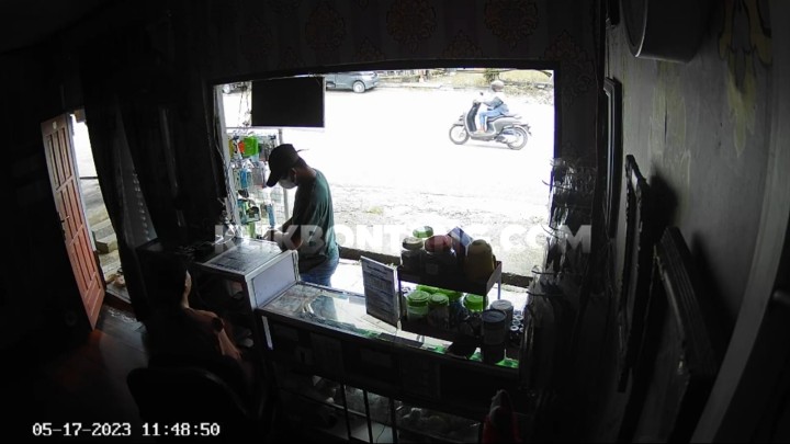 Terekam CCTv! Pelaku Kabur Tanpa Bayar, Pemilik Konter di Bontang Rugi  Rp 2,5 Juta