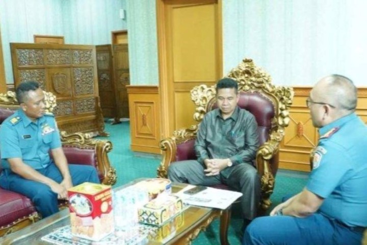 Bangun Sinergi, Ketua DPRD Kutim Terima Kunjungan Lanal Sangatta