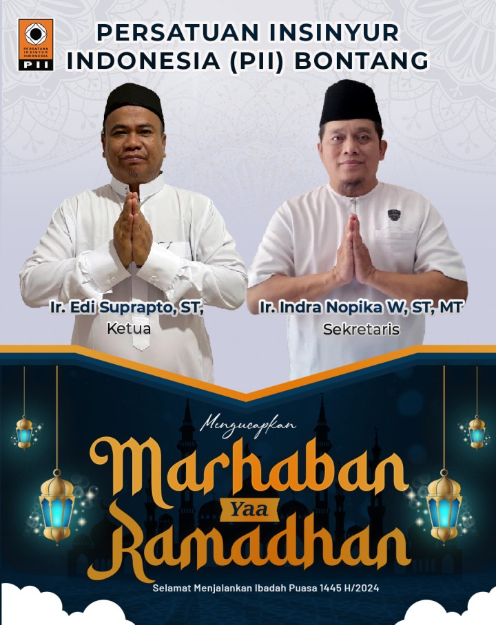 Persatuan Insinyur Indonesia Kota Bontang Mengucapkan Selamat Menjalankan Ibadah Puasa Ramadhan 1445 H/2024