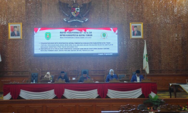 DPRD Kutim Gelar Dua Rapat Paripurna, Bahas KUA-PPAS dan RPJPD