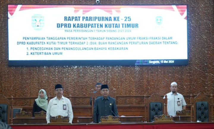 DPRD Kutim Gelar Rapat Paripurna ke-25 Penyampaian Tanggapan Pemerintah terhadap Pemandangan Umum Fraksi