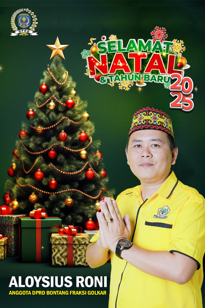 Anggota DPRD Bontang Aloysius Roni Mengucapkan Selamat Natal dan Tahun Baru 2025