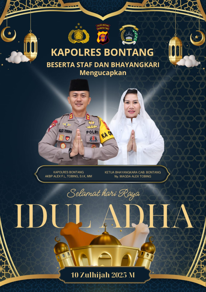 Ucapan Selamat Hari Raya Idul Adha 1446 H/2025 dari Kapolres Bontang