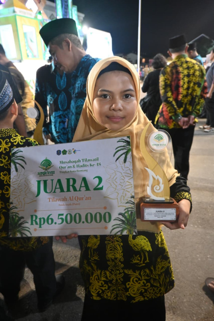 Siswi SDN 006 Bontang Selatan Raih Juara 2 MTQ; Abdu Safa : Wujud Nyata Akademik dan Spiritual Seimbang, Layak Dicontoh