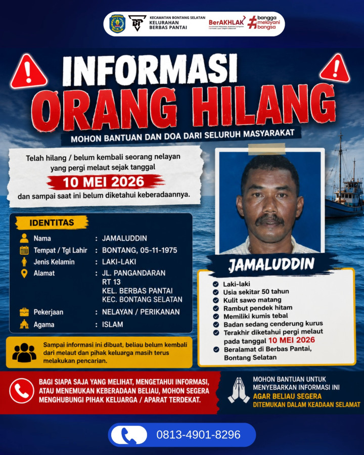 Nelayan Berbas Pantai Dikabarkan Hilang saat Melaut; Sudah 9 Hari Tak Pulang