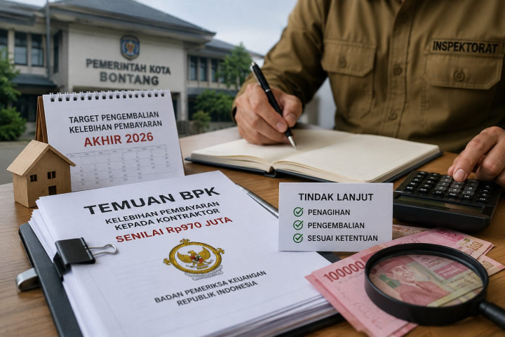 Pengembalian Temuan BPK Rp970 Juta di Bontang Sudah Lebih 50 Persen, Sebagian Kontraktor Tunggu Pelunasan Proyek