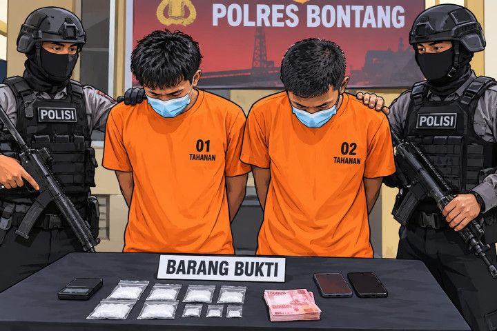 Bawa Sabu 3,82 Gram, Dua Pengedar di Berebas Tengah Diciduk Polisi