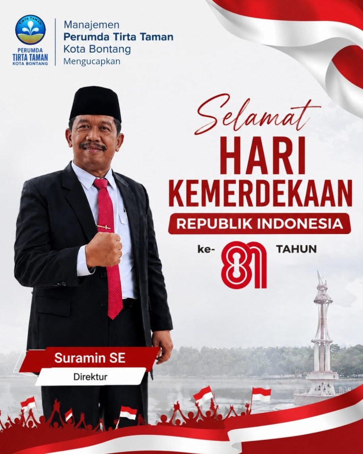 Perumda Tirta Taman Mengucapkan Selamat HUT ke-81 Republik Indonesia