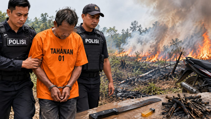 Tak Merasa Bersalah Bakar Lahan hingga 11 Hektare di Muara Badak, Pria 51 Tahun Cuek saat Ditegur
