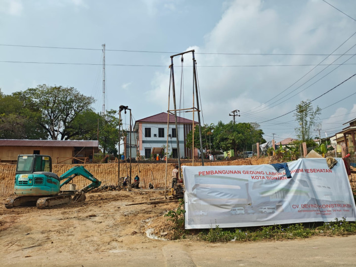 Terkendala Pasokan Material; Progres Proyek Labkesda Bontang Rp 10,8 Miliar Minus